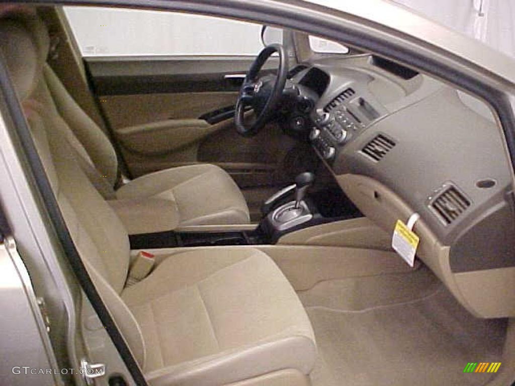 2008 Civic LX Sedan - Borrego Beige Metallic / Ivory photo #19