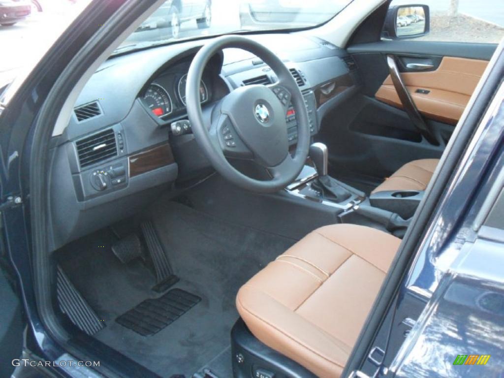 2009 X3 xDrive30i - Monaco Blue Metallic / Saddle Brown Nevada Leather photo #26