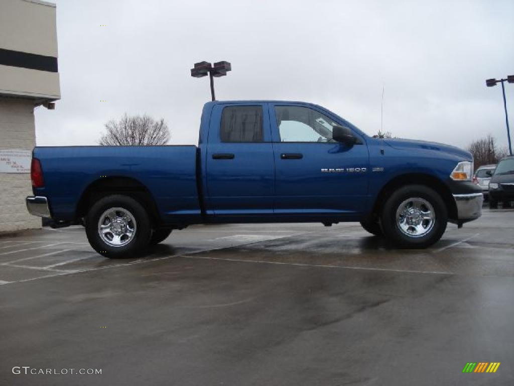2011 Ram 1500 ST Quad Cab 4x4 - Deep Water Blue Pearl / Dark Slate Gray/Medium Graystone photo #2