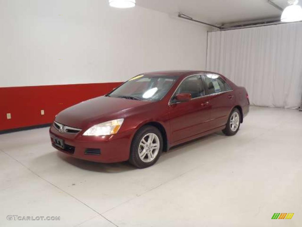 2006 Accord EX Sedan - Redondo Red Pearl / Gray photo #8