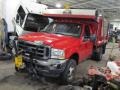 Red 2003 Ford F350 Super Duty XL Regular Cab 4x4 Dump Truck