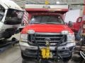 2003 Red Ford F350 Super Duty XL Regular Cab 4x4 Dump Truck  photo #2