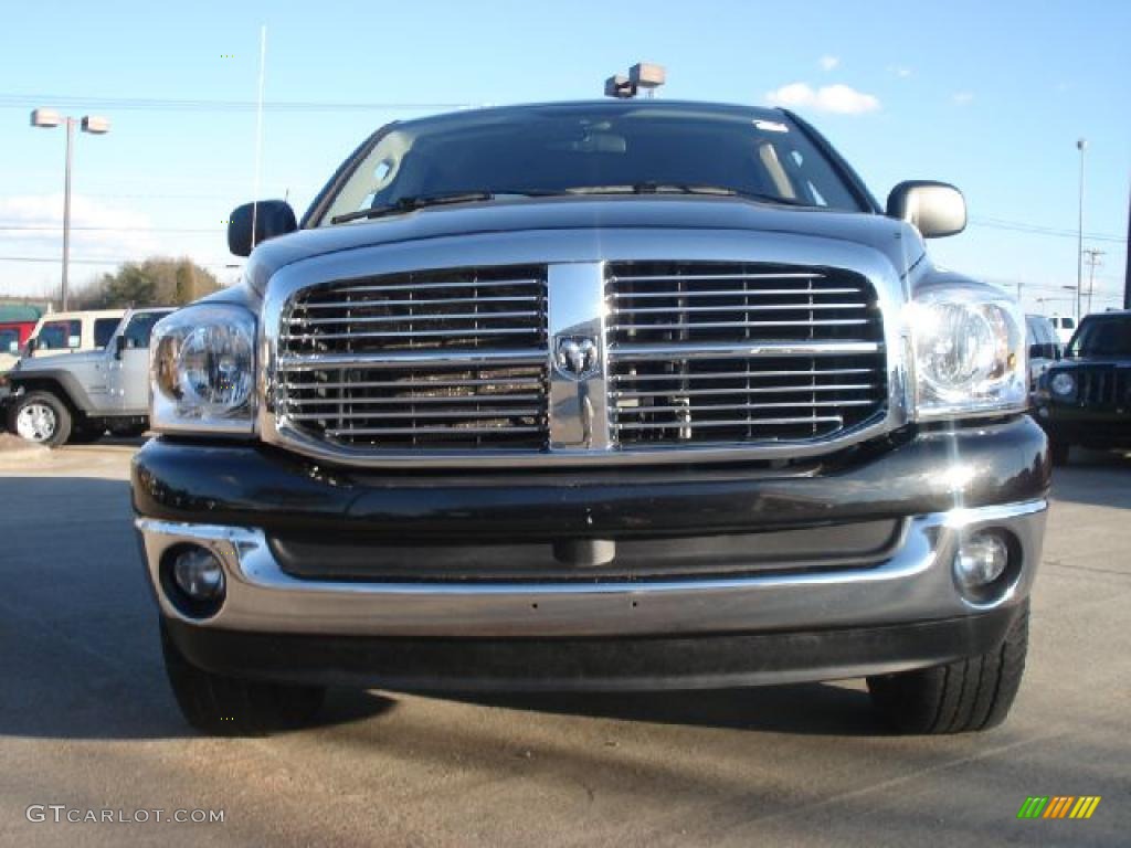 2008 Ram 1500 Lone Star Edition Quad Cab - Brilliant Black Crystal Pearl / Medium Slate Gray photo #8