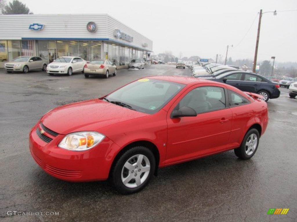2007 Cobalt LS Coupe - Victory Red / Gray photo #1