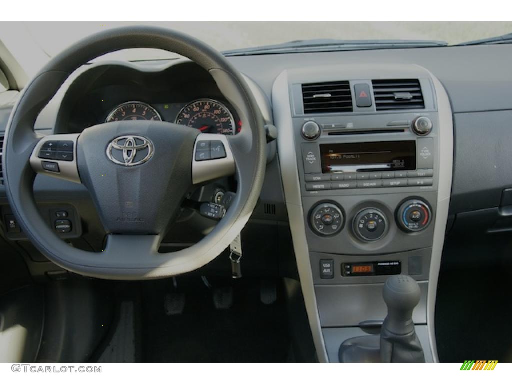 2010 Toyota Corolla S Dark Charcoal Dashboard Photo #44554081