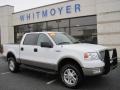 2004 Oxford White Ford F150 Lariat SuperCrew 4x4  photo #1