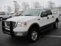 2004 Oxford White Ford F150 Lariat SuperCrew 4x4  photo #3