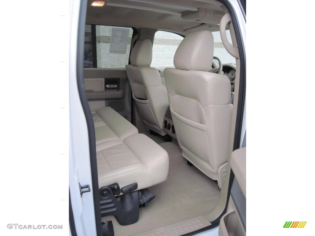 2004 F150 Lariat SuperCrew 4x4 - Oxford White / Tan photo #6