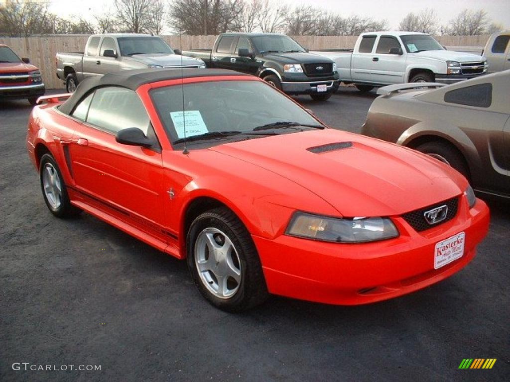 2001 Mustang V6 Convertible - Performance Red / Medium Graphite photo #1