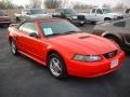 2001 Performance Red Ford Mustang V6 Convertible  photo #1