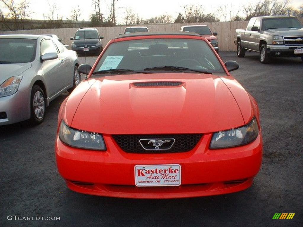 2001 Mustang V6 Convertible - Performance Red / Medium Graphite photo #2