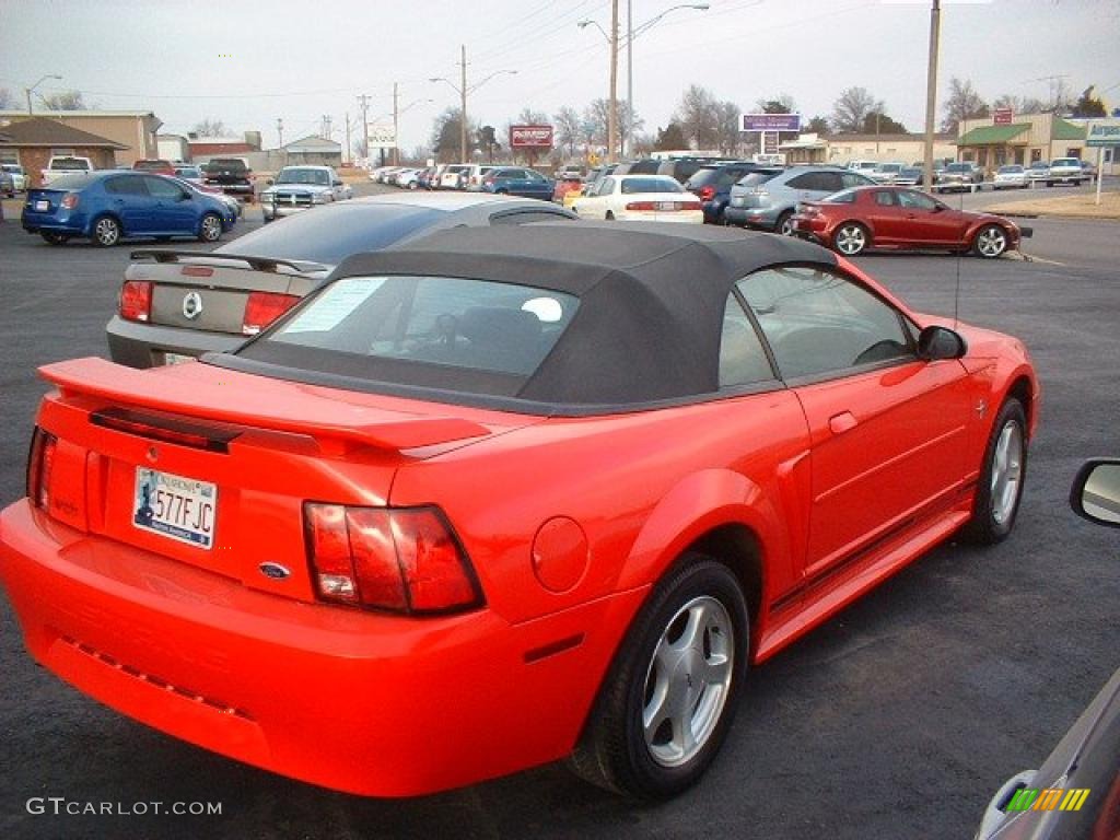 2001 Mustang V6 Convertible - Performance Red / Medium Graphite photo #6