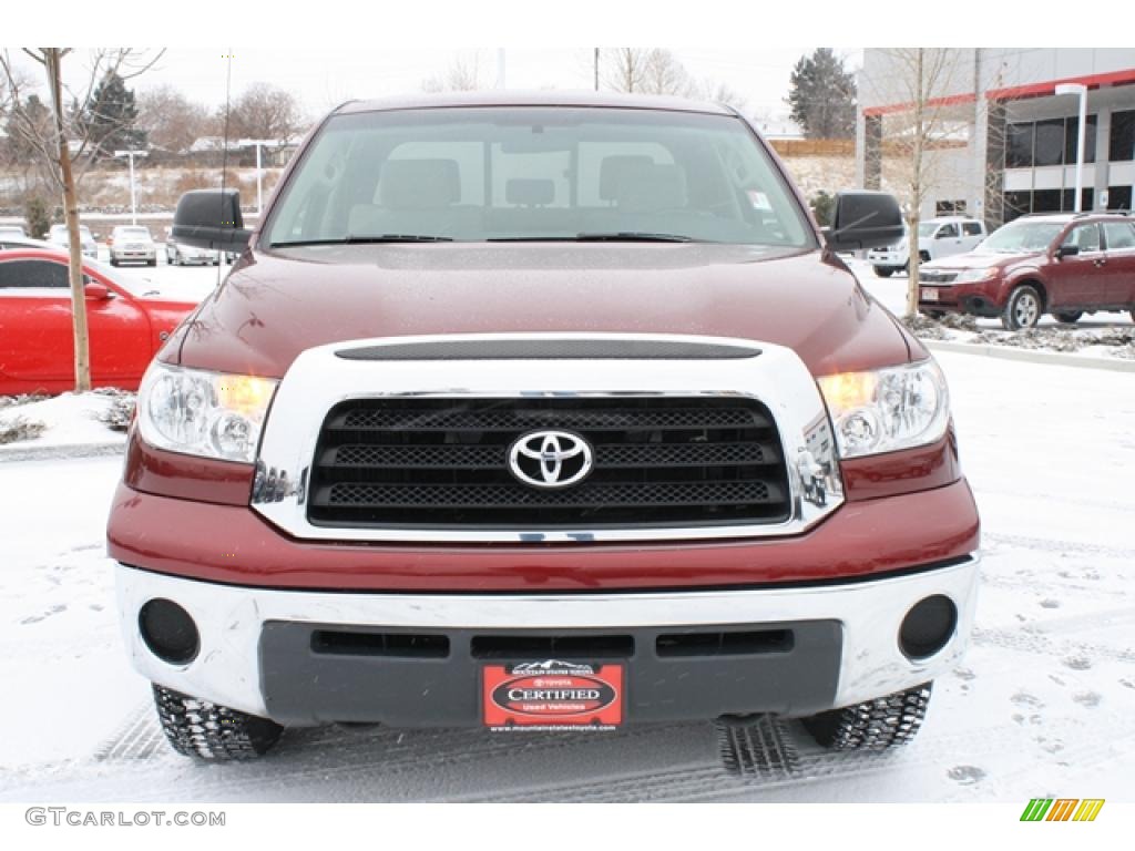 2007 Tundra SR5 Double Cab 4x4 - Salsa Red Pearl / Beige photo #6