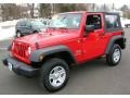 2009 Flame Red Jeep Wrangler X 4x4  photo #1