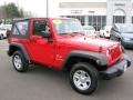 2009 Flame Red Jeep Wrangler X 4x4  photo #2