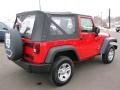 2009 Flame Red Jeep Wrangler X 4x4  photo #3
