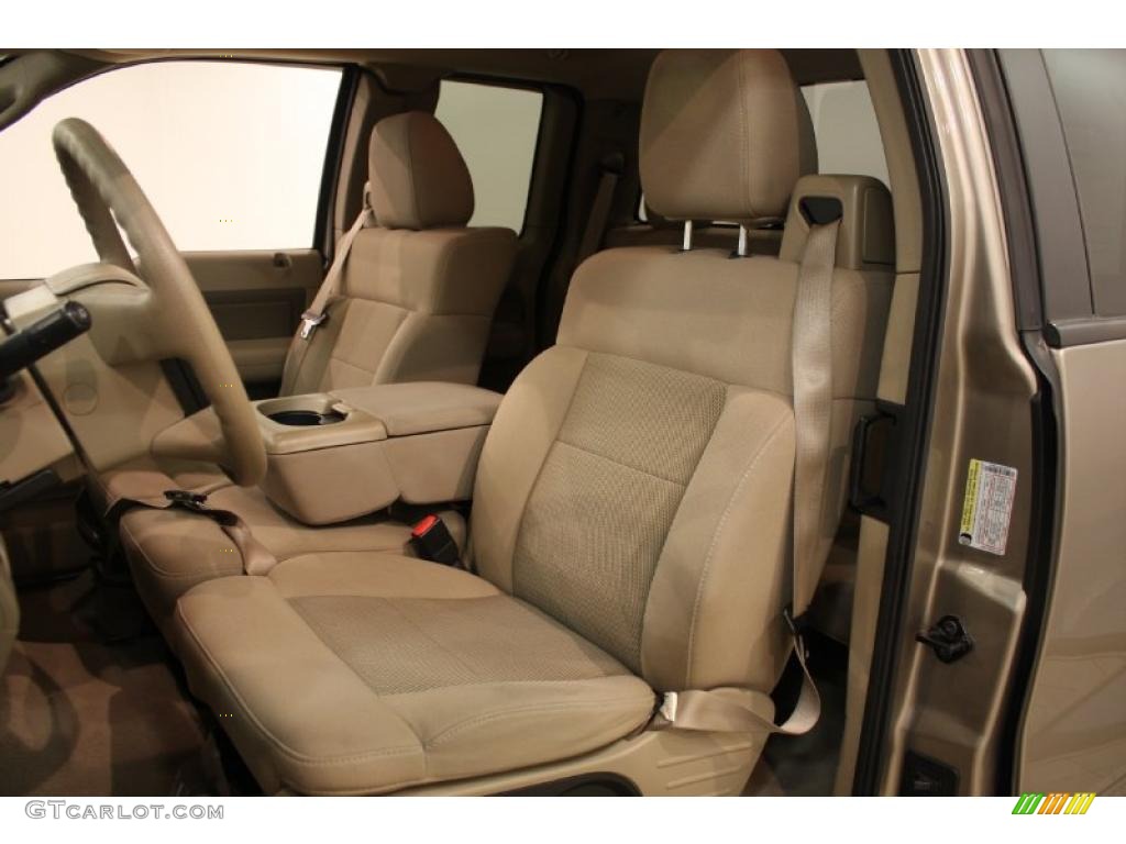 2005 F150 XLT SuperCab 4x4 - Arizona Beige Metallic / Tan photo #4