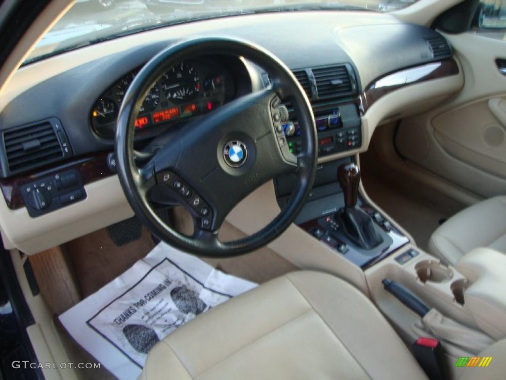 2004 3 Series 325xi Sedan - Black Sapphire Metallic / Sand photo #5