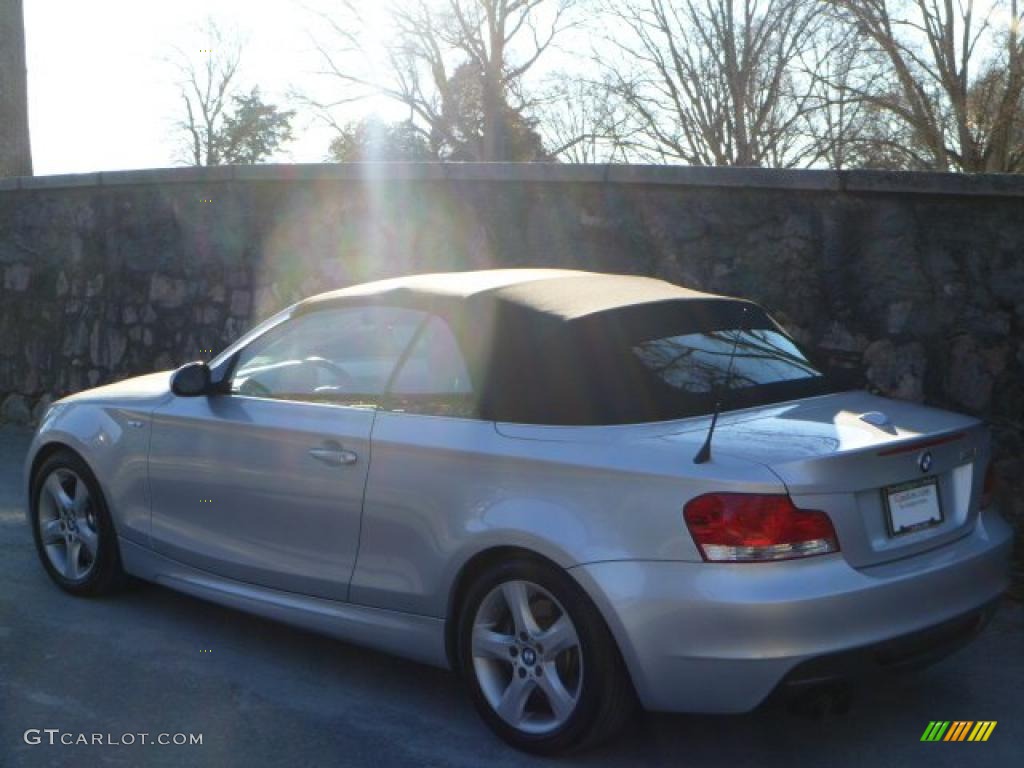 2008 1 Series 135i Convertible - Titanium Silver Metallic / Black photo #4