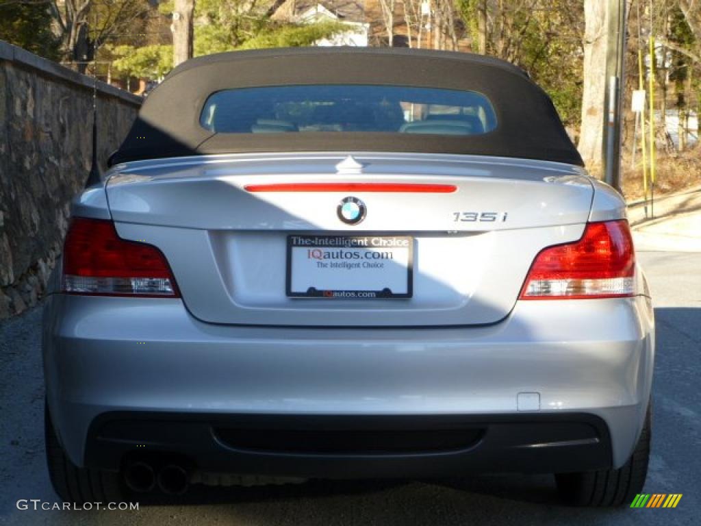 2008 1 Series 135i Convertible - Titanium Silver Metallic / Black photo #5