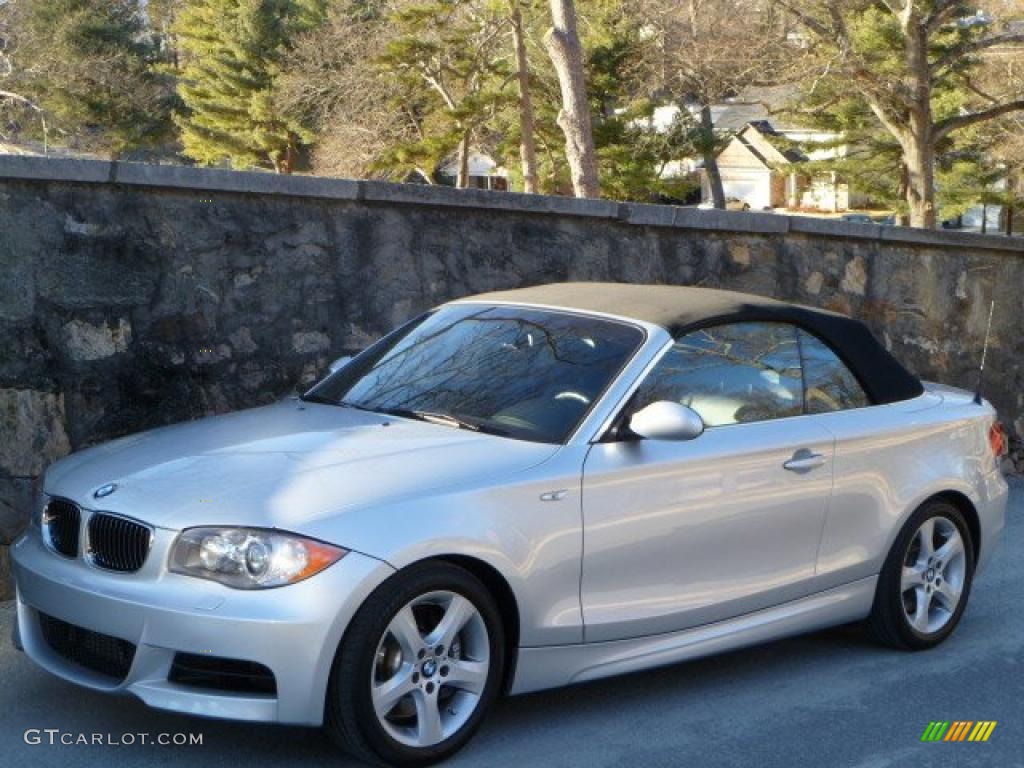 2008 1 Series 135i Convertible - Titanium Silver Metallic / Black photo #12