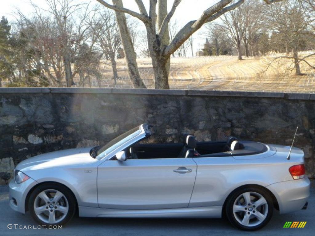 2008 1 Series 135i Convertible - Titanium Silver Metallic / Black photo #13