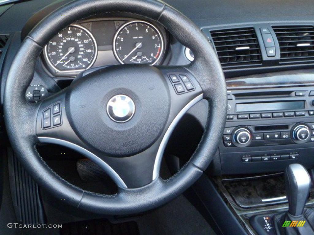 2008 1 Series 135i Convertible - Titanium Silver Metallic / Black photo #25