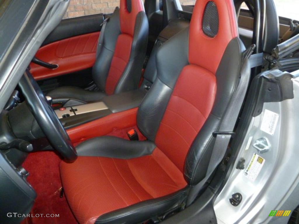 Red/Black Interior 2005 Honda S2000 Roadster Photo #44562761