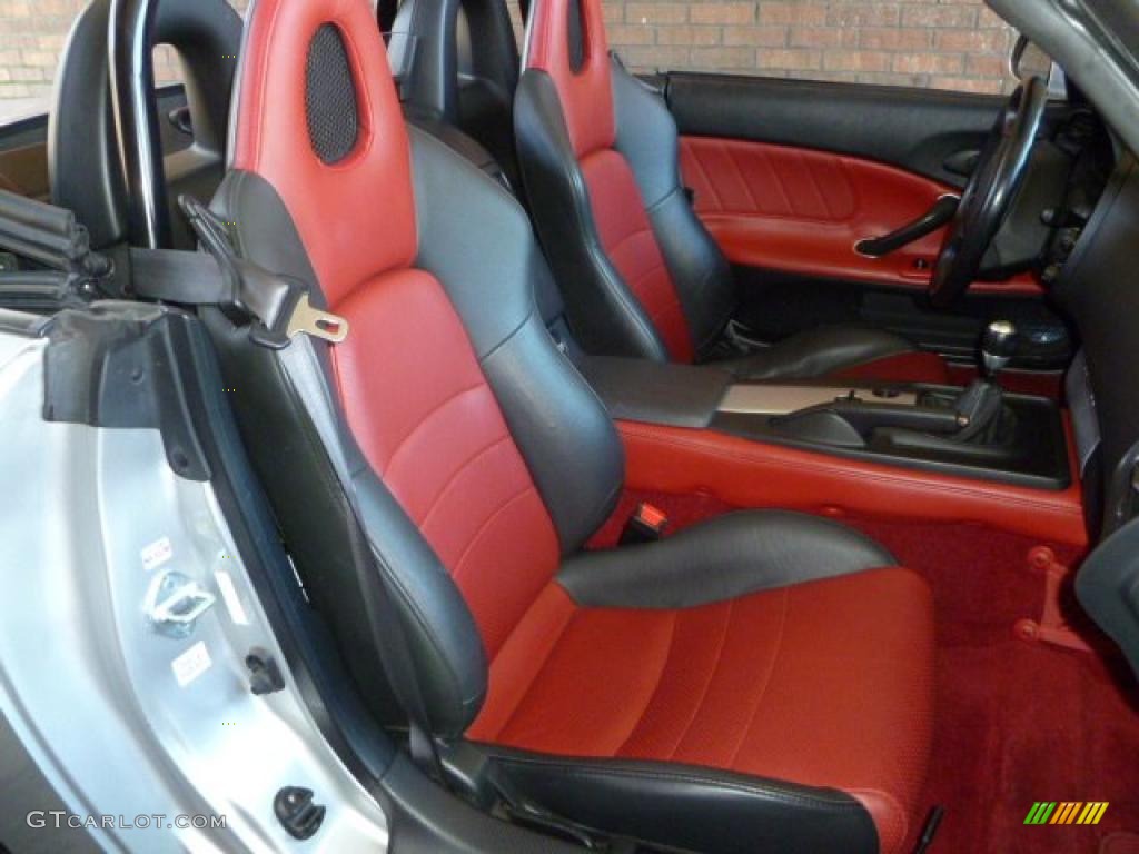 Red/Black Interior 2005 Honda S2000 Roadster Photo #44563041