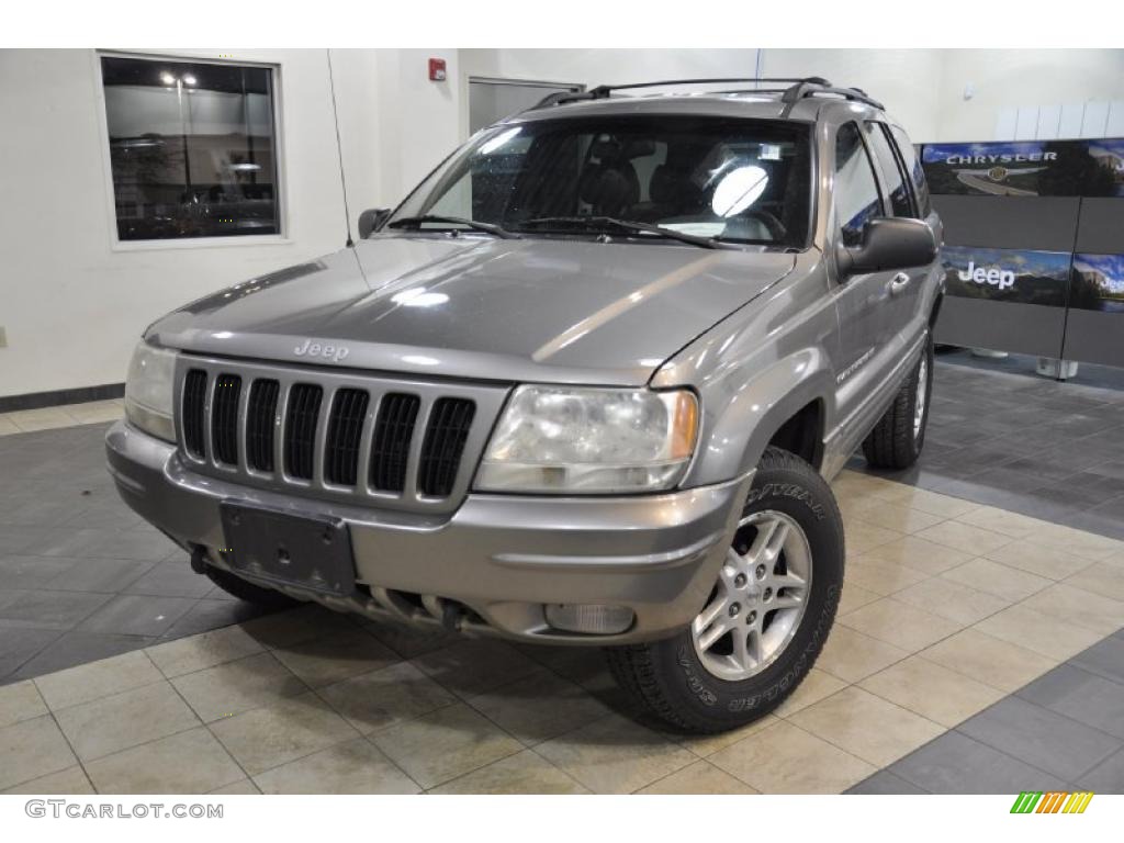 1999 Grand Cherokee Limited 4x4 - Bright Platinum Metallic / Agate photo #2