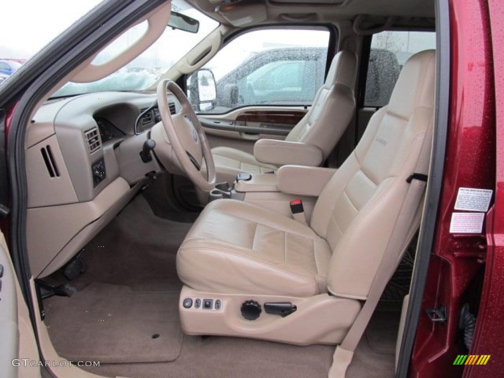 Medium Parchment Interior 2004 Ford F350 Super Duty Lariat Crew Cab 4x4 Dually Photo #44563797