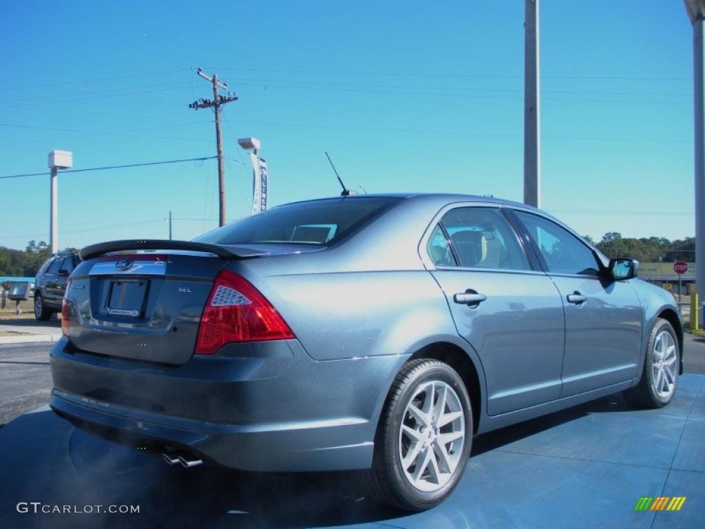 2011 Fusion SEL - Steel Blue Metallic / Camel photo #3