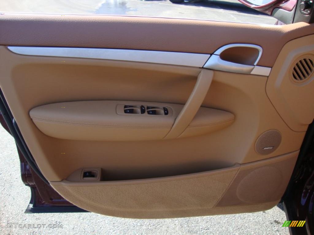 2008 Porsche Cayenne S Havanna/Sand Beige Door Panel Photo #44565969