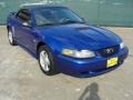 Sonic Blue Metallic 2002 Ford Mustang V6 Convertible Exterior