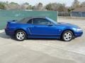 Sonic Blue Metallic 2002 Ford Mustang V6 Convertible Exterior