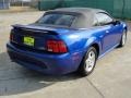 2002 Sonic Blue Metallic Ford Mustang V6 Convertible  photo #3