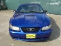 2002 Sonic Blue Metallic Ford Mustang V6 Convertible  photo #8