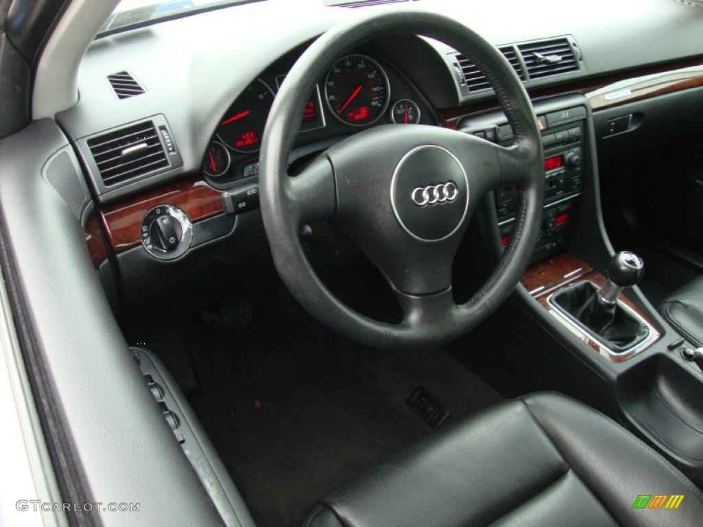 2002 Audi A4 3.0 quattro Sedan Ebony Dashboard Photo #44568829