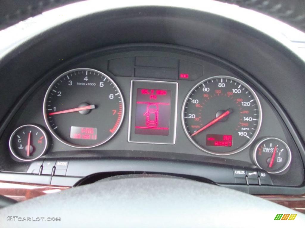 2002 Audi A4 3.0 quattro Sedan Gauges Photo #44569405