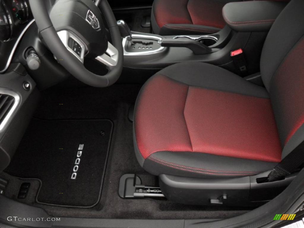 Black/Red Interior 2011 Dodge Avenger Mainstreet Photo #44569689
