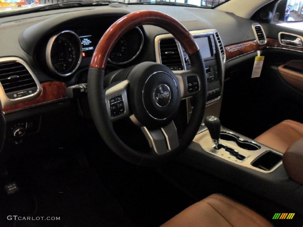 New Saddle/Black Interior 2011 Jeep Grand Cherokee Overland Photo #44570433