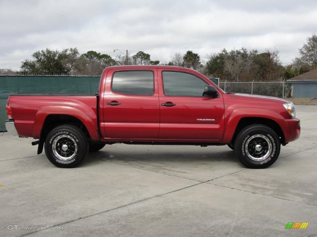 2007 Tacoma V6 SR5 PreRunner Double Cab - Impulse Red Pearl / Taupe photo #2
