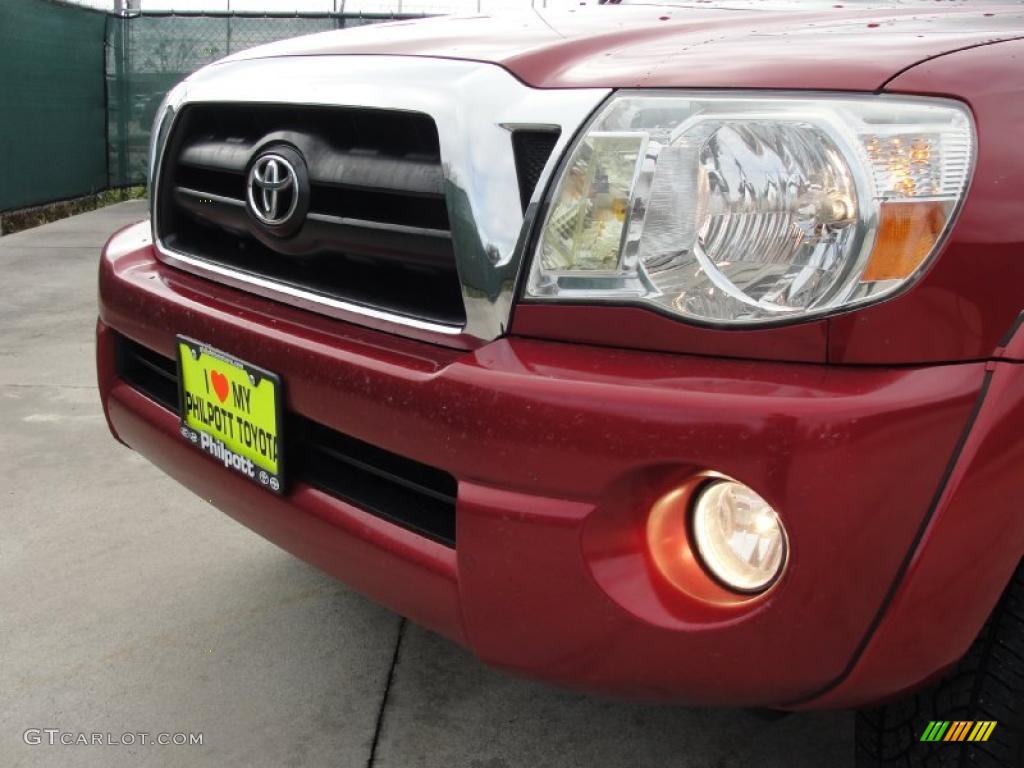 2007 Tacoma V6 SR5 PreRunner Double Cab - Impulse Red Pearl / Taupe photo #13
