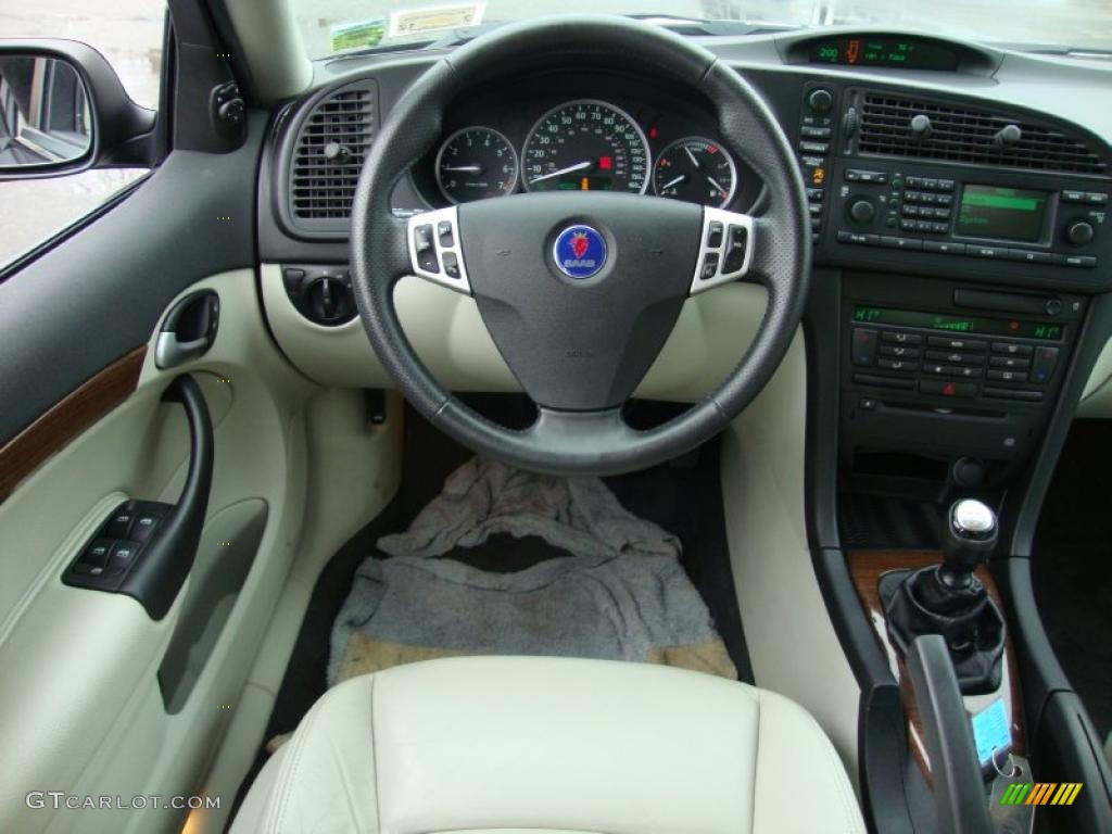 2006 Saab 9-3 2.0T Sport Sedan Parchment Dashboard Photo #44572401