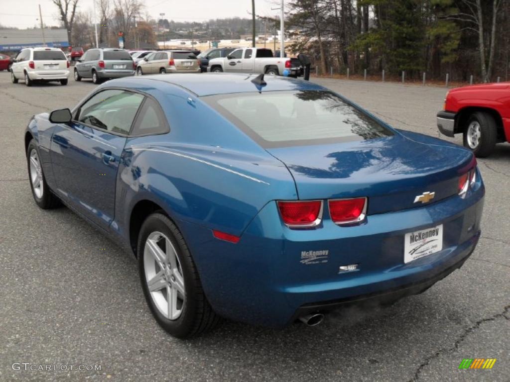 2010 Camaro LT Coupe - Aqua Blue Metallic / Black photo #2