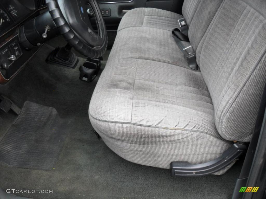 Dark Charcoal Interior 1990 Ford F150 XLT Lariat Regular Cab Photo #44573625