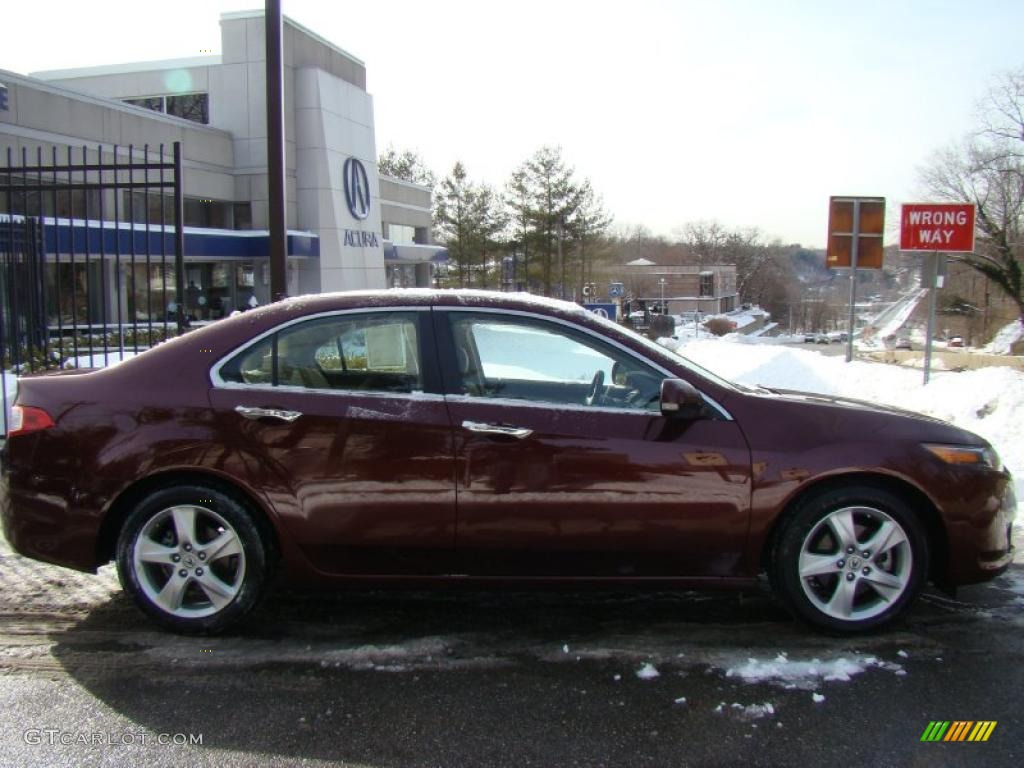 2010 TSX Sedan - Basque Red Pearl / Parchment photo #3