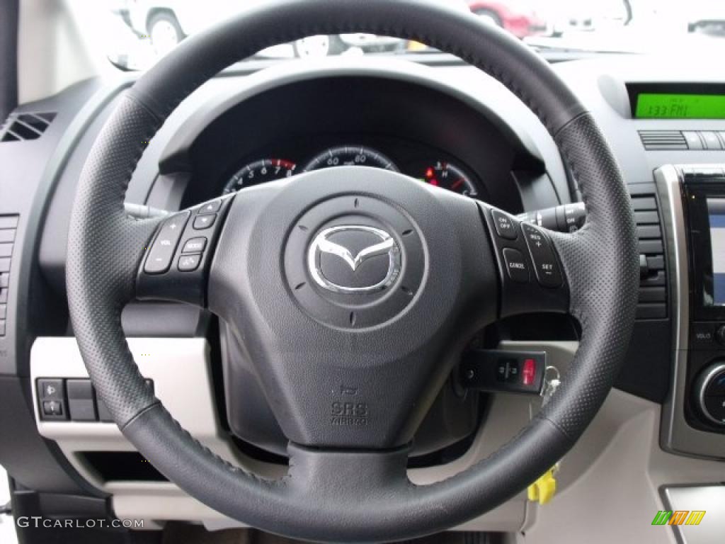 2010 Mazda MAZDA5 Touring Sand Steering Wheel Photo #44575921