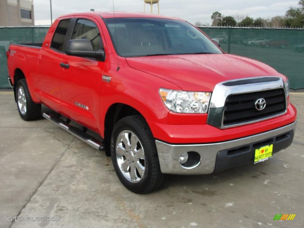 2008 Tundra SR5 TSS Double Cab - Radiant Red / Beige photo #1