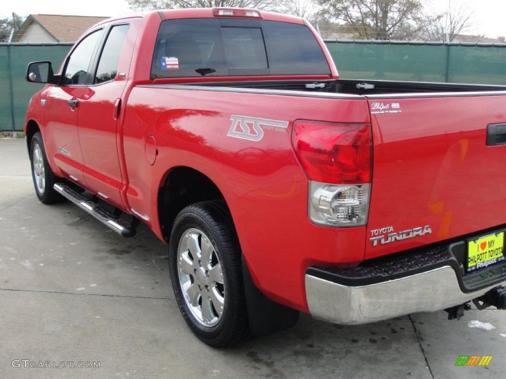 2008 Tundra SR5 TSS Double Cab - Radiant Red / Beige photo #5